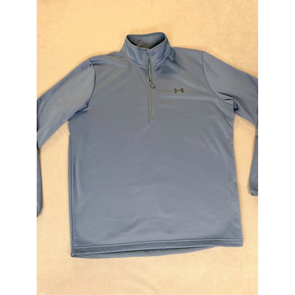Under Armour Loose Fit Men's Slate Blue 1/4 Zip Performance Pullover- Large